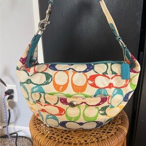Coach Multicolor Signature Shoulder Bag